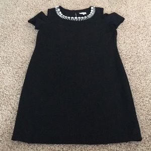 Adore black jewel neck open shoulder dress